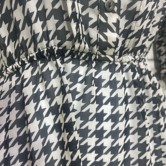 Kardashian Kollection Black White Houndstooth Sheer Dress XS - Picture 2 of 10